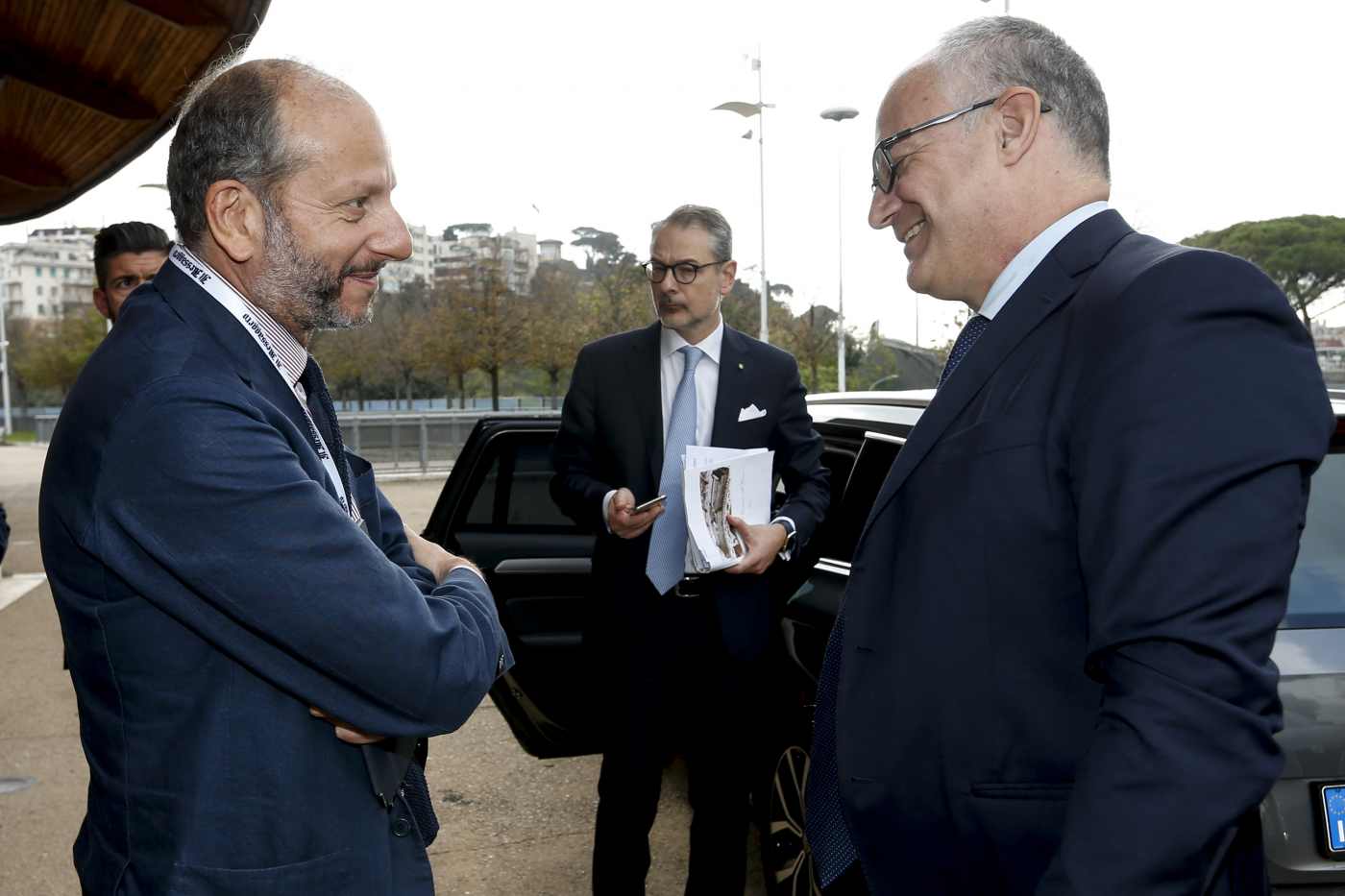 Evento Il Messaggero Economia Circolare - Auditorium Parco della Musica, nella foto: Ministro dell’Economia e della Finanza Roberto Gualtieri con Virman Cusenza (foto Andrea Giannetti/Ag.Toiati) Andrea Giannetti/Ag.Toiati